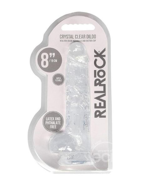 REALROCK SKIN REALISTIC DILDO WITH BALLS - 8 INCH