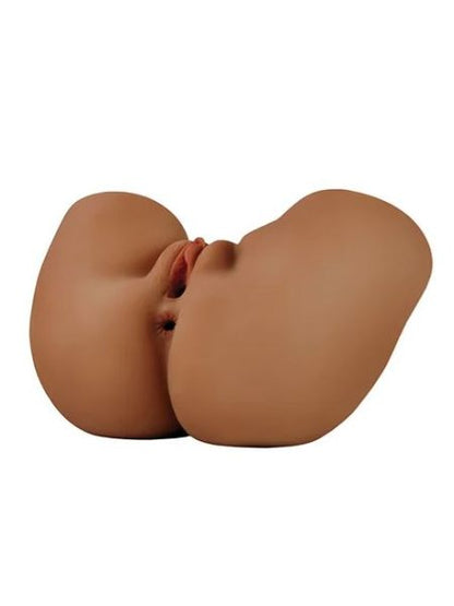 DUAL MOTOR ASS VIBRATING RECHARGEABLE MASTURBATOR - CARAMEL