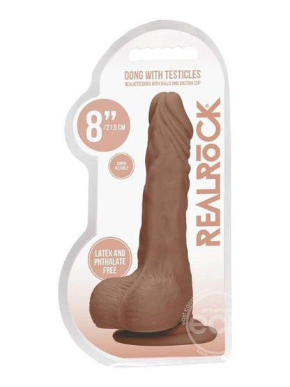 REALROCK SKIN REALISTIC DILDO WITH BALLS - 8 INCH