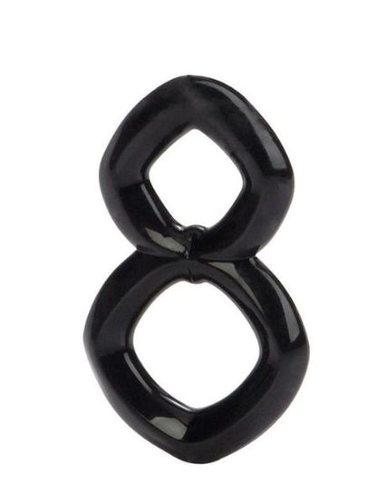 CRAZY 8 COCK RING - BLACK