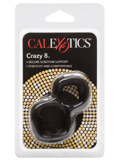 CRAZY 8 COCK RING - BLACK