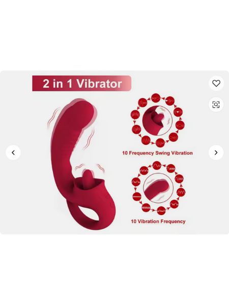 2 IN 1 DUAL VIBRATOR CLITORAL STIMULATOR - PINK