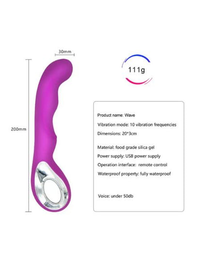 G-SPOT RECHARGEABLE  VIBRATOR WATERPROOF  - PURPLE