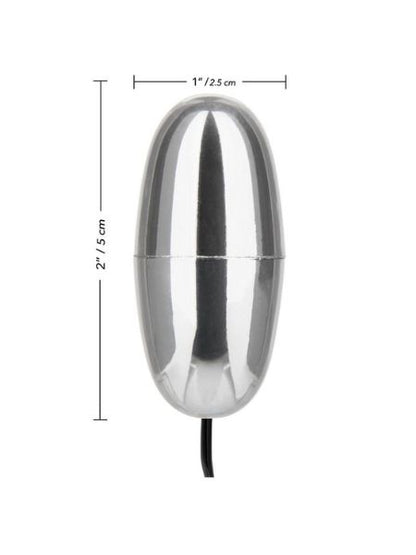 MULTI-SPEED POWER PAK BULLET WITH REMOTE CONTROL EGG - SILVER