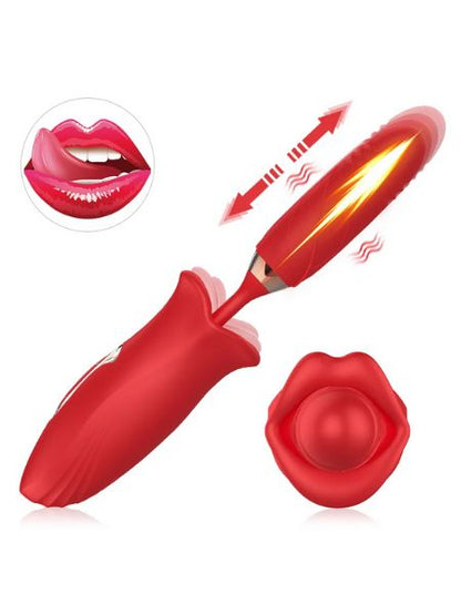 ROSE THRUSTING VIBRATOR FOR NIPPLE AND CLITORIS STIMULATOR