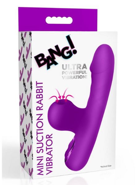 MINI SUCTION RABBIT SILICONE RECHARGEABLE VIBRATOR