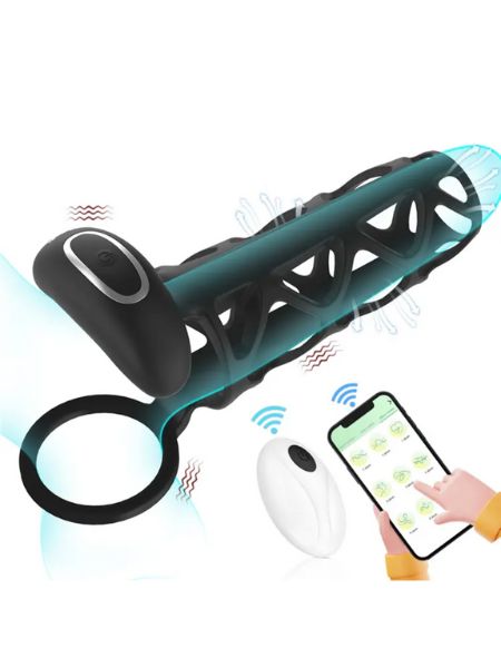 APP CONTROL DELAY EJACULATION VIBRATING COCK RING