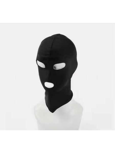 SPANDEX 3 HOLE HOOD - BLACK