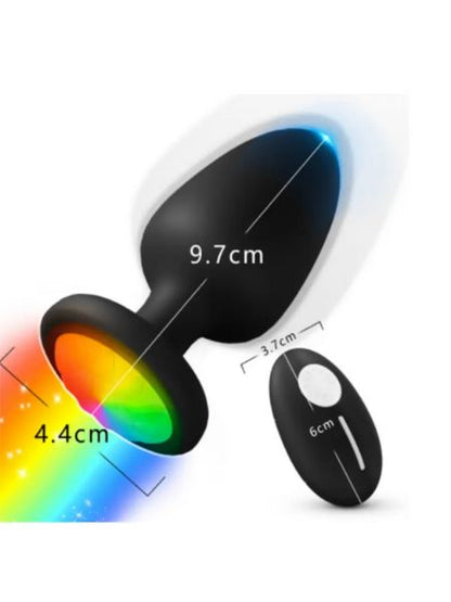 REMOTE CONTROL FLASHING LIGHT SILICONE ANAL PLUG