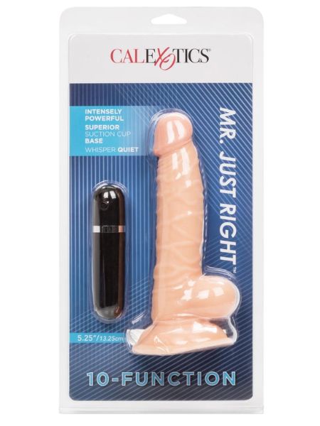 VIBRATING DILDO WITH BULLET 5.25