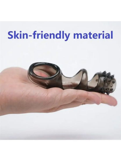 EJACULATION DELAY PENIS  RING WITH WOMEN'S CLITORIS STIMULATOR EXTENDER