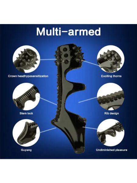 EJACULATION DELAY PENIS  RING WITH WOMEN'S CLITORIS STIMULATOR EXTENDER