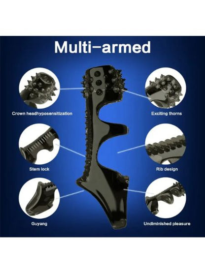 EJACULATION DELAY PENIS  RING WITH WOMEN'S CLITORIS STIMULATOR EXTENDER