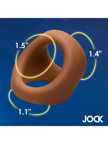 JOCK SILICONE COCK & BALL RING - MEDIUM