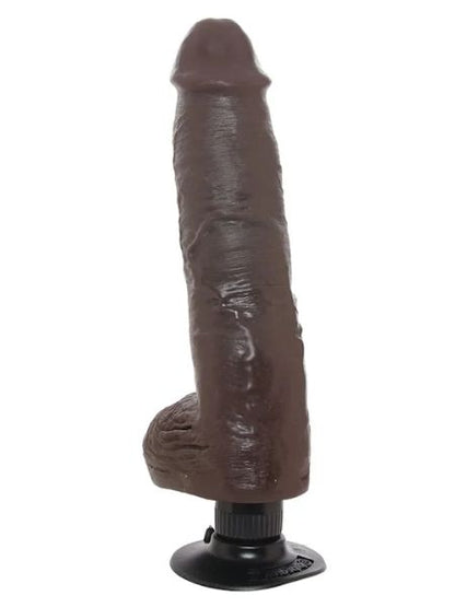 VIBRATINGA DILDO WITH BALLS 10 INCH