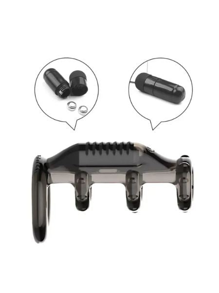 EJACULATION DELAY PENIS VIBRATING RING WITH G-SPOT STIMULATOR EXTENDER