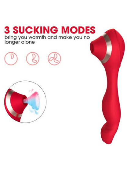 DUAL HEAD BENDABLE VIBRATOR FOR WOMEN G SPOT & CLITORAL SUCKING