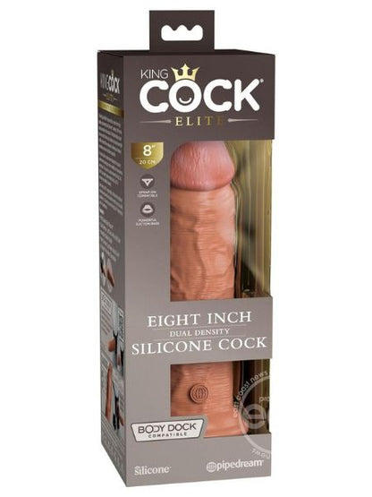 KING COCK ELITE DUAL DENSITY SILICONE DILDO 8IN