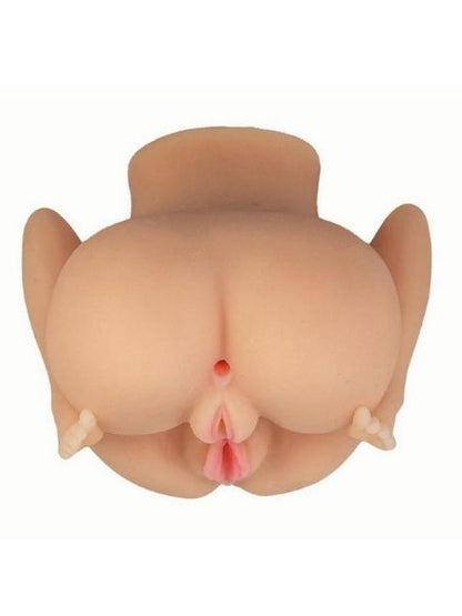 SELF-LUBRICATING MASTURBATOR 2 GIRLS/3 HOLES - VANILLA