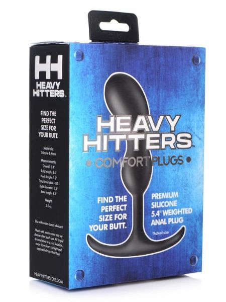 COMFORT PLUGS SILICONE ANAL PLUG 5.4 IN - BLACK