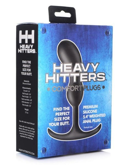 COMFORT PLUGS SILICONE ANAL PLUG 5.4 IN - BLACK