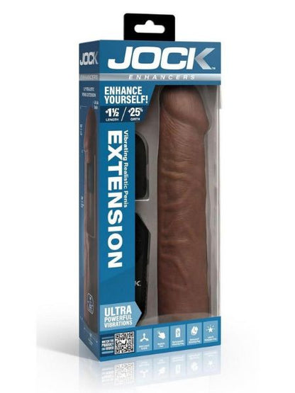 VIBRATING PENIS EXTENSION SLEEVE WITH REMOTE CONTROL - CHOCOLATE