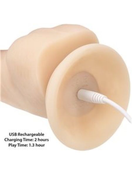 ROTATING & THRUSTING VIBRATING RECHARGEABLE SILICONE DONG