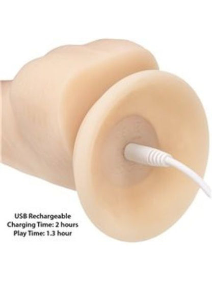 ROTATING & THRUSTING VIBRATING RECHARGEABLE SILICONE DONG