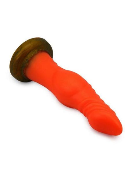 SILICONE COCK WITH SUCTION CUP - ORANGE