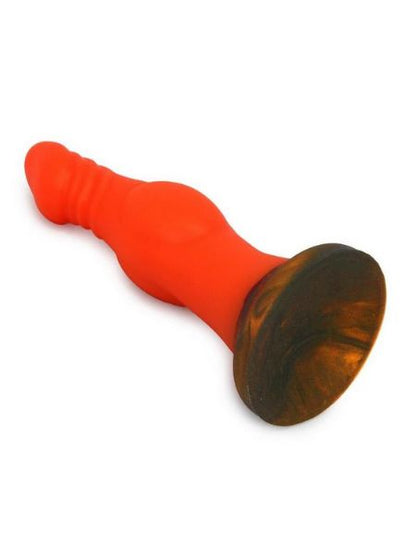 SILICONE COCK WITH SUCTION CUP - ORANGE