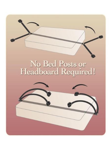 BED BINDINGS RESTRAINT ( 4 PIECE KIT ) - BLACK