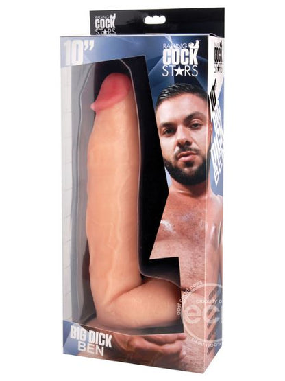 RAGING COCKSTARS BIG DICK BEN 10 IN DILDO -VANILLA