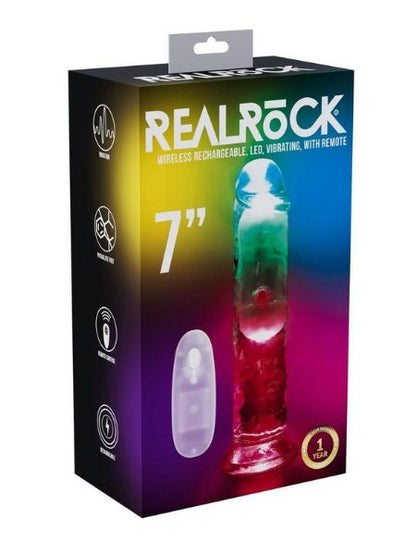 RECHARGEABLE DILDO WITH REMOTE CONTROL 7 IN - CLEAR