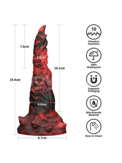 DOUBLE - CLAW VIBRATING SILICONE DILDO