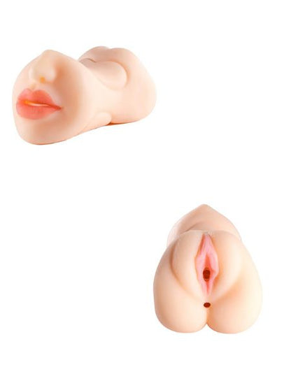 STROKER BLUE JEANS MOUTH, PUSSY AND ANAL  MASTURBATOR - VANILLA