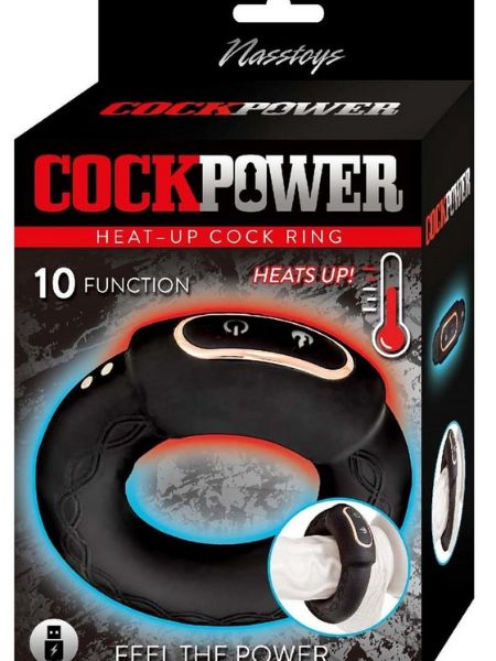 HEAT UP RECHARGEABLE SILICONE COCK RING