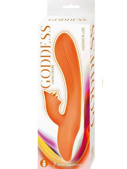 RECHARGEABLE SILICONE VIBRATOR - ORANGE