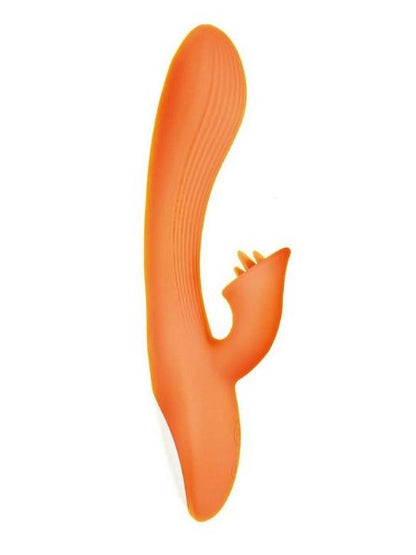 RECHARGEABLE SILICONE VIBRATOR - ORANGE