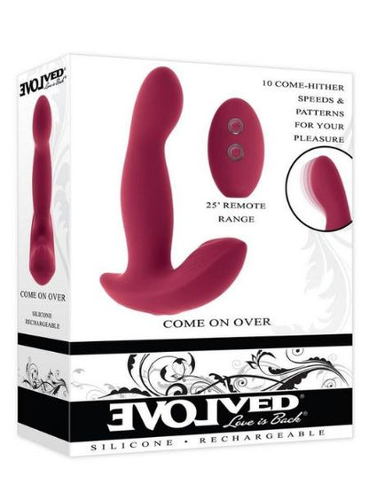 SILICONE DUAL VIBRATOR WITH REMOTE CONTROL - RED