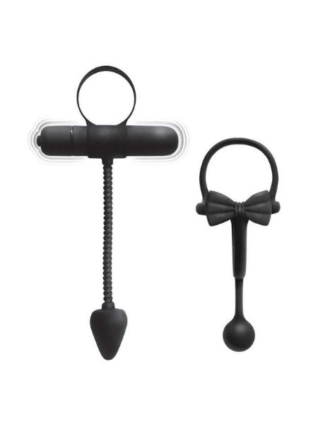 SILICONE COCK RINGS ( 2 PACK ) - BLACK