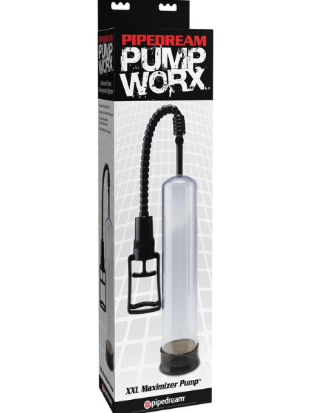 PUMP WORX XXL MAXIMIZER PENIS PUMP - CLEAR AND BLACK