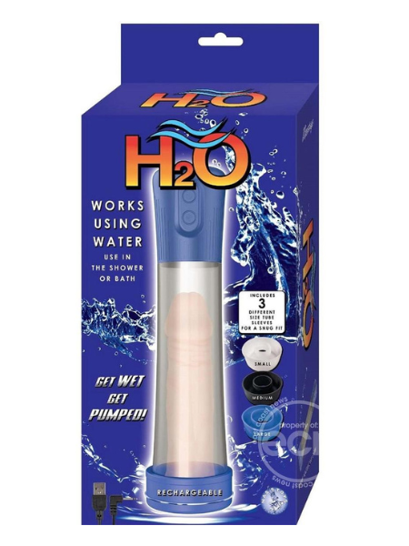 H2O RECHARGEABLE PENIS PUMP - BLUE