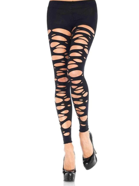 POSY TATTERED FOOTLESS TIGHTS