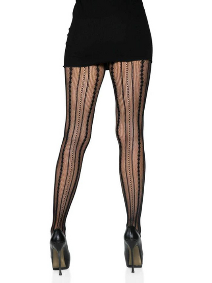 EVE VINTAGE PINSTRIPE NET TIGHTS