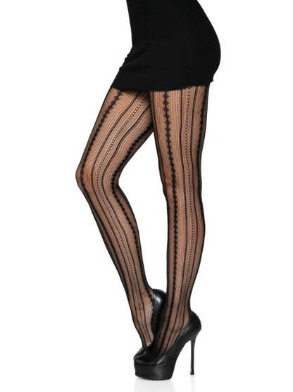 EVE VINTAGE PINSTRIPE NET TIGHTS