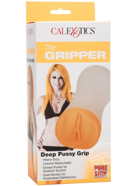 THE GRIPPER DEEP PUSSY GRIP MASTURBATOR - PUSSY - ORANGE