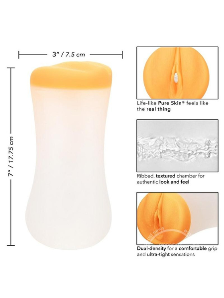 THE GRIPPER DEEP PUSSY GRIP MASTURBATOR - PUSSY - ORANGE