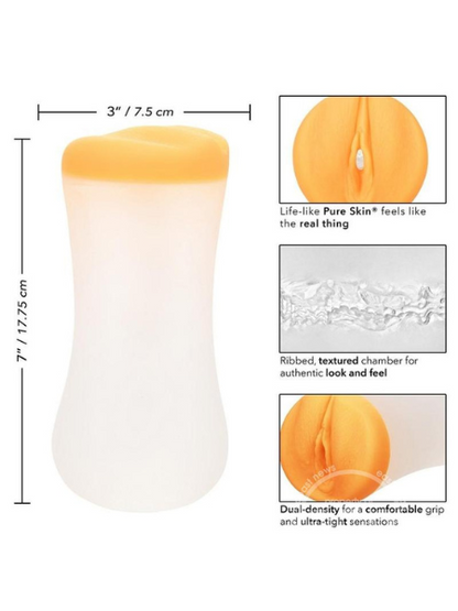 THE GRIPPER DEEP PUSSY GRIP MASTURBATOR - PUSSY - ORANGE