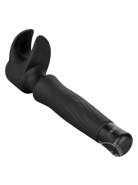 VIBRATING STROKER RECHARGEABLE MASTURBATOR - BLACK