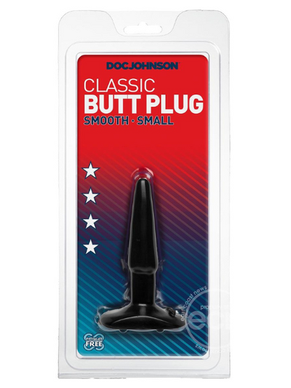 DOC JOHNSON CLASSIC BUTT PLUG - SMALL - BLACK